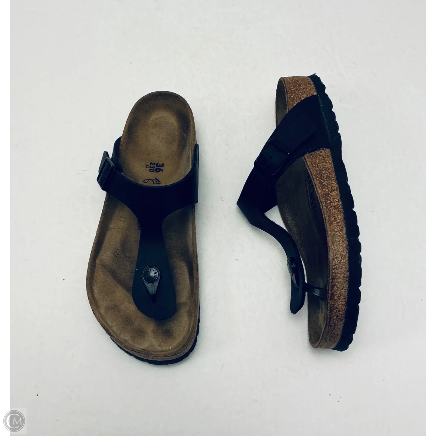 Sandals Flip Flops By Birkenstock In Black, Size: 6