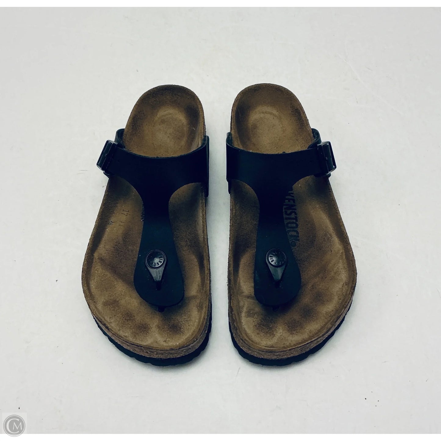Sandals Flip Flops By Birkenstock In Black, Size: 6