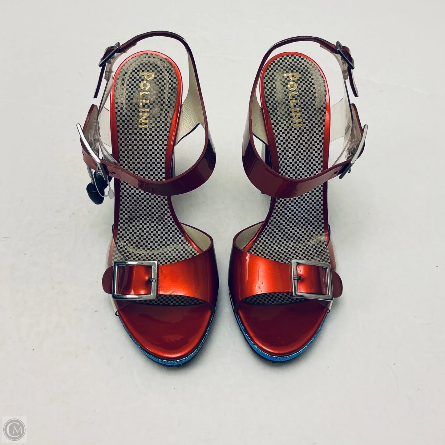 Sandals Heels Platform By Cmc In Red, Size: 8