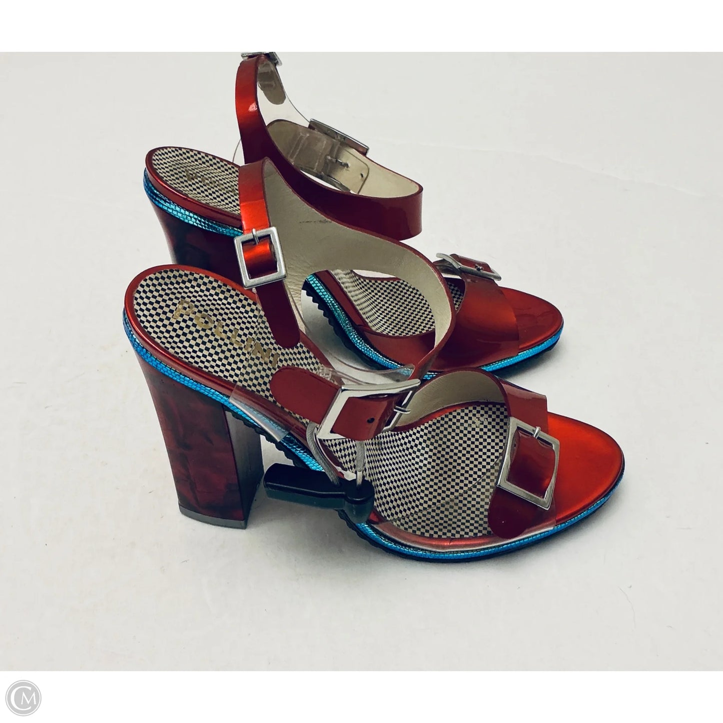 Sandals Heels Platform By Cmc In Red, Size: 8