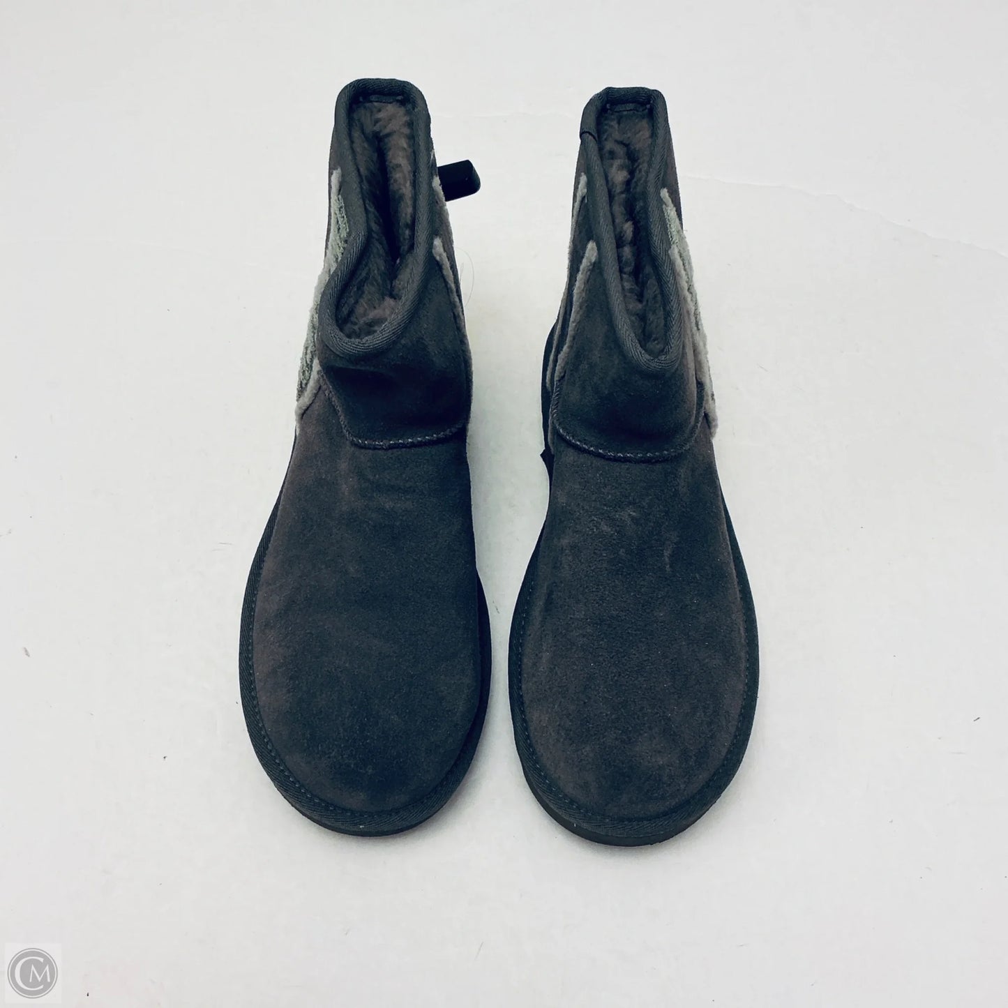 Boots Designer By Ugg In Grey, Size: 9