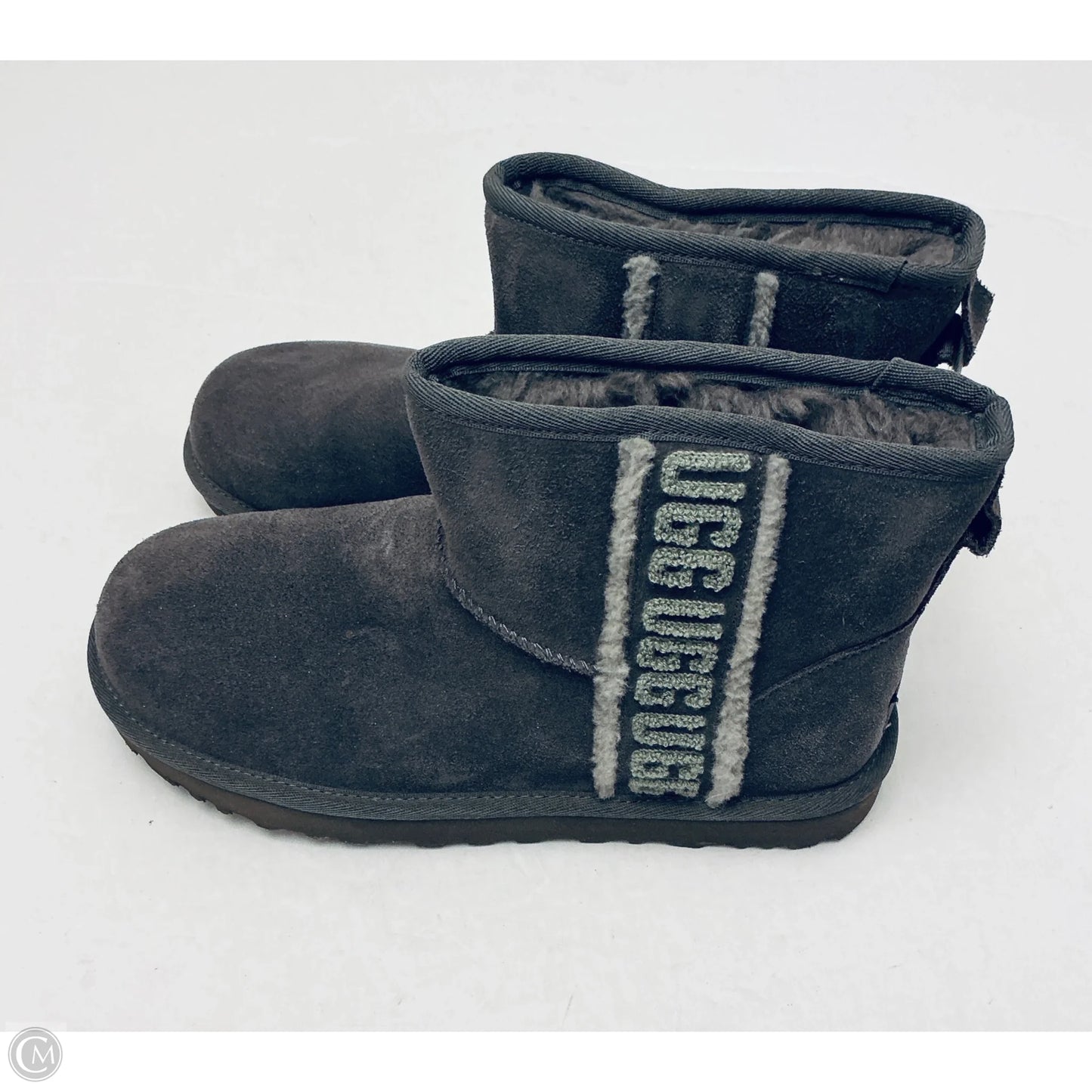 Boots Designer By Ugg In Grey, Size: 9