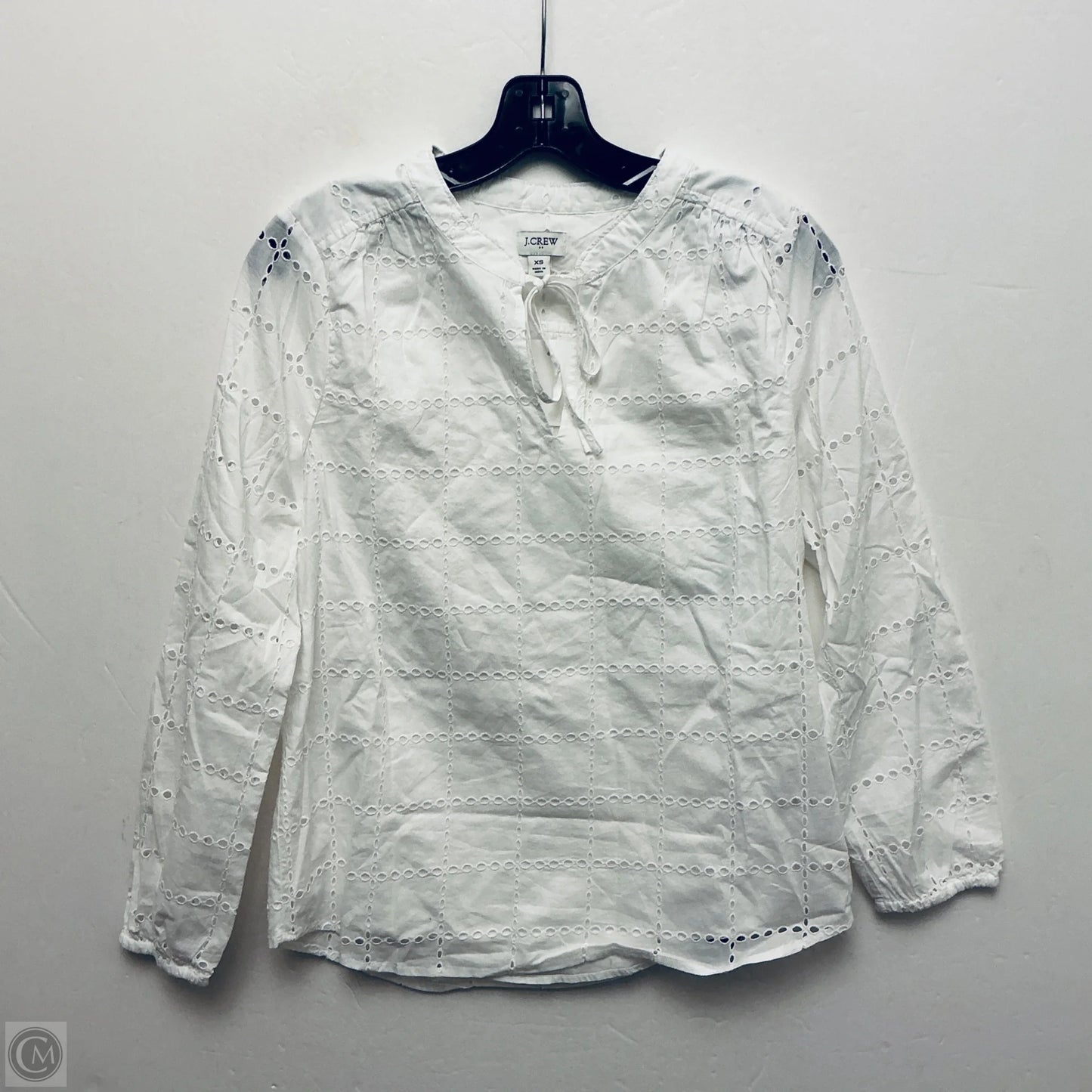Top Long Sleeve By J. Crew In White, Size: Xs