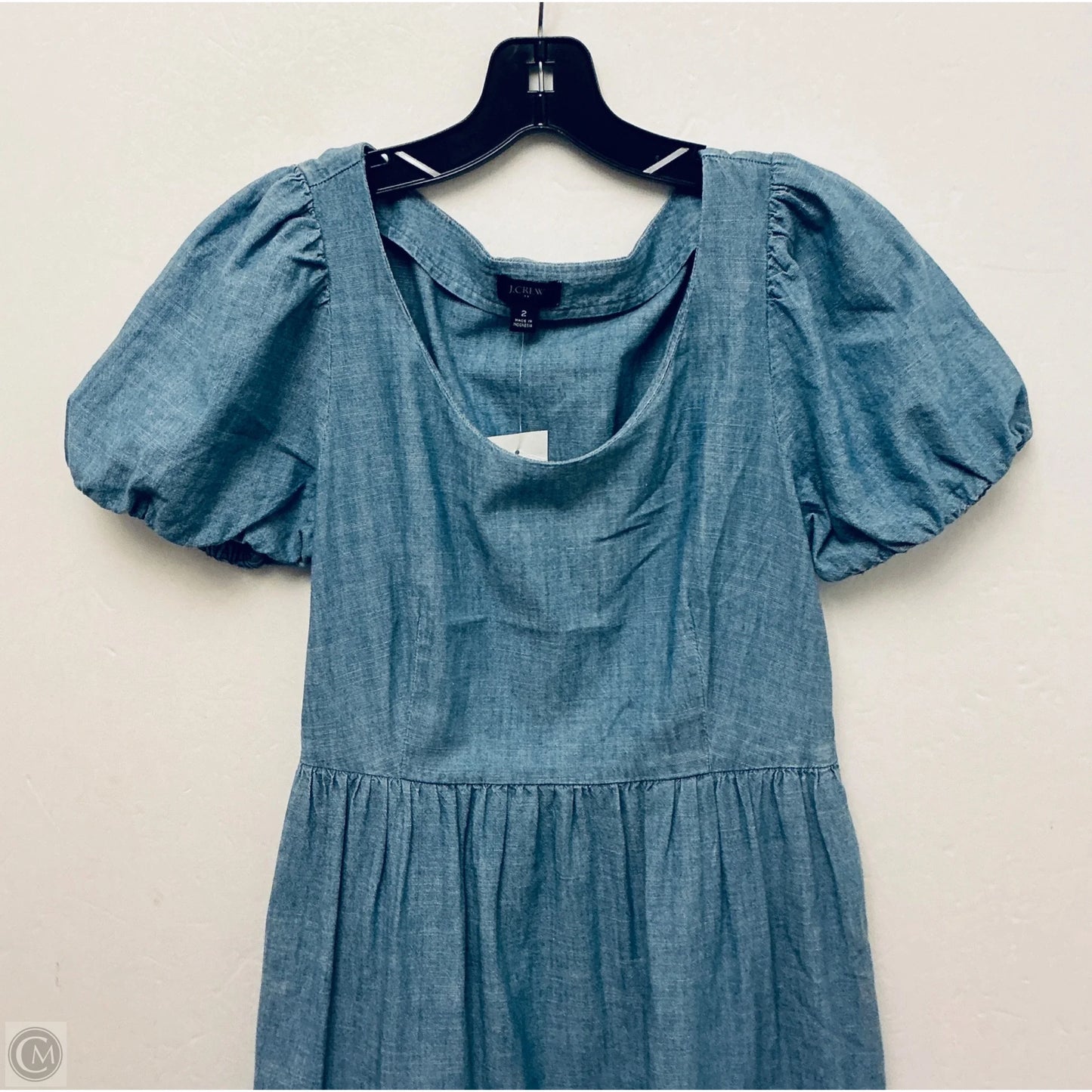 Dress Casual Midi By J. Crew In Blue Denim, Size: 2