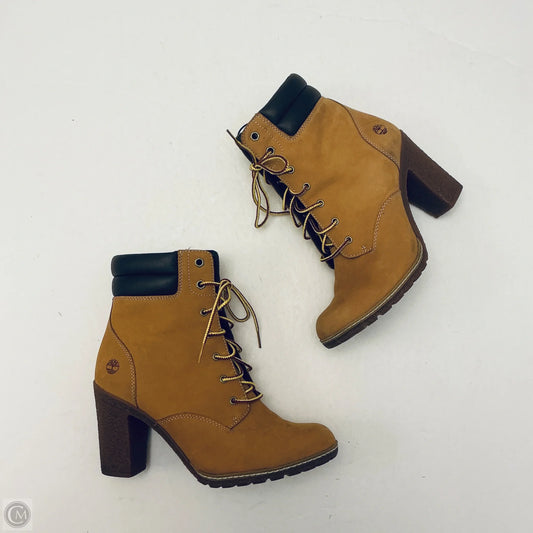 Boots Ankle Heels By Timberland In Brown, Size: 8.5