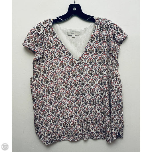 Top Short Sleeve Basic By Loft In Brown, Size: Xl