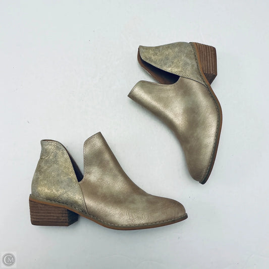 Boots Ankle Heels By Corkys In Gold, Size: 9
