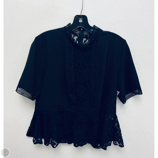 Top Short Sleeve Basic By Zara Women In Black, Size: L
