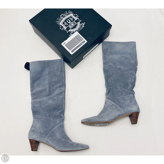 Boots Knee Heels By Clothes Mentor In Grey, Size: 9