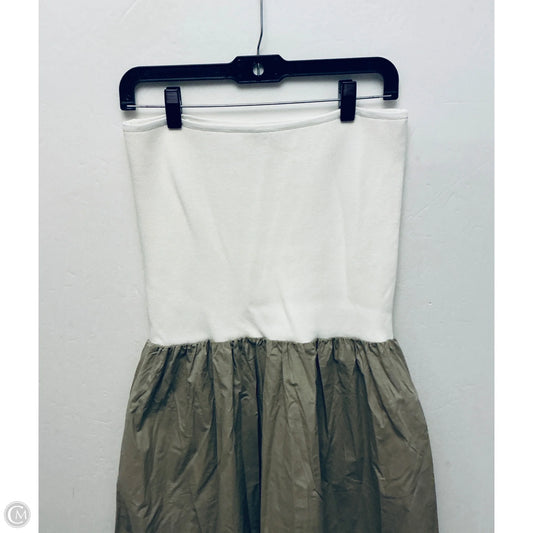 Dress Casual Maxi By Pistola In Cream & Green, Size: L