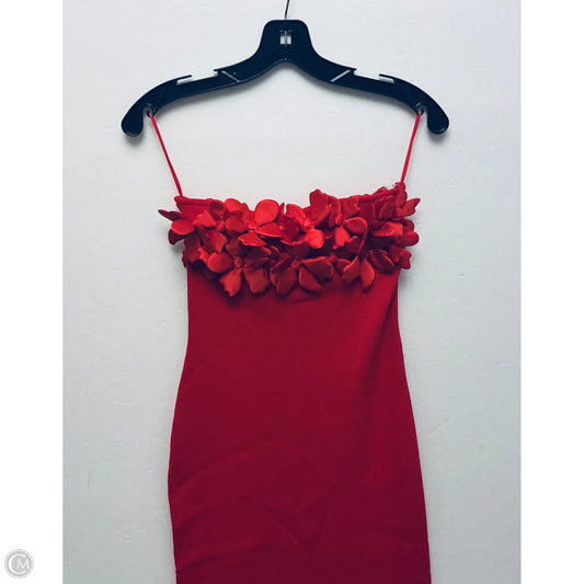 Dress Party Midi By Zara In Red, Size: L