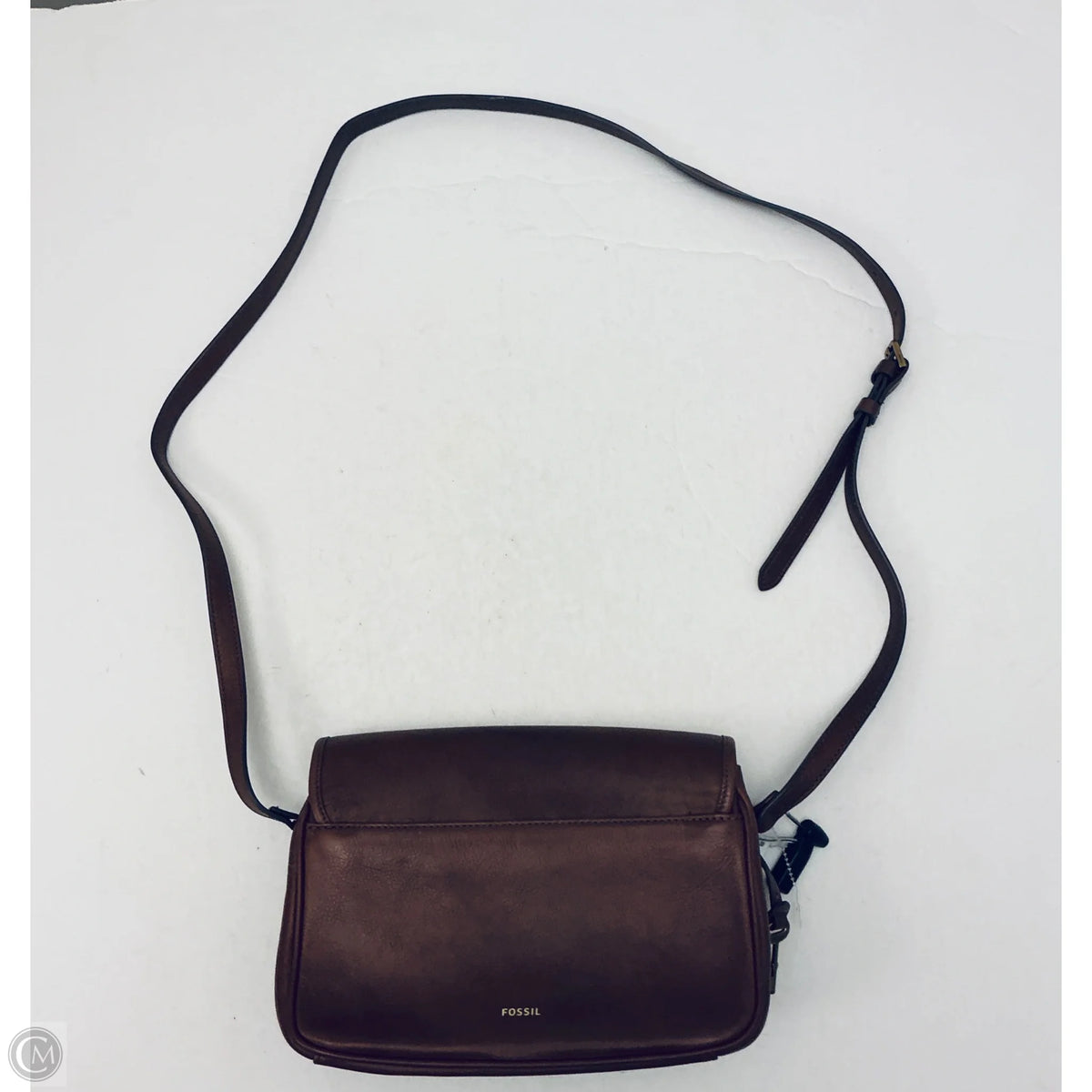 Crossbody Leather By Fossil, Size: Medium
