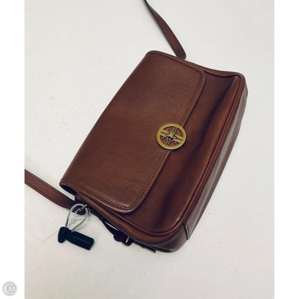 Crossbody Leather By Fossil, Size: Medium