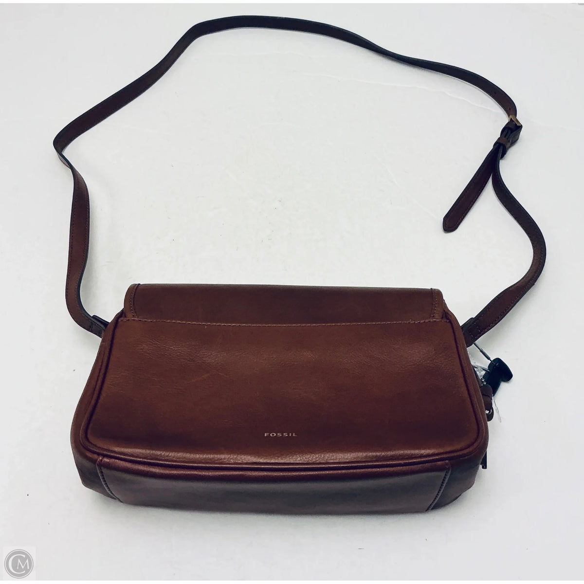 Crossbody Leather By Fossil, Size: Medium