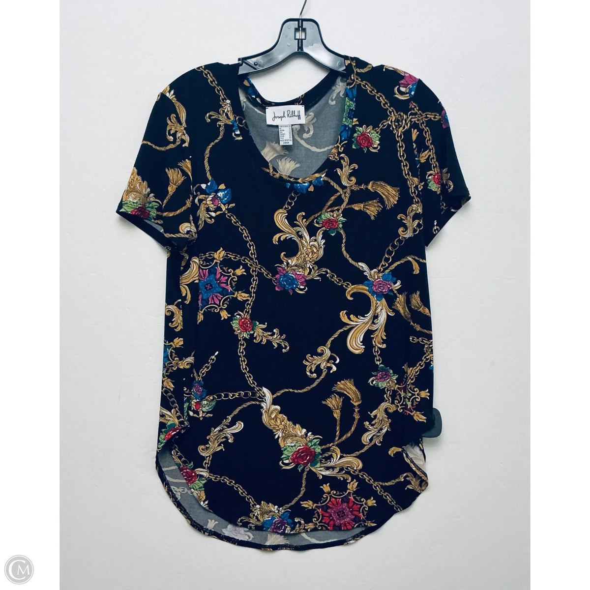 Top Short Sleeve Basic By Joseph Ribkoff In Black, Size: M
