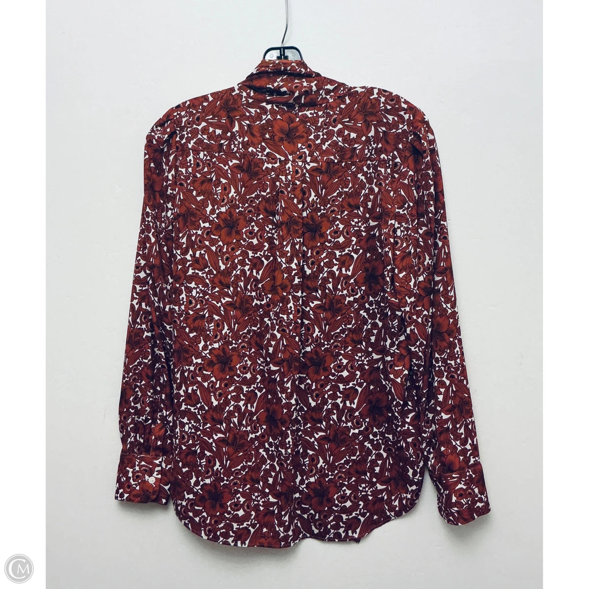 Top Long Sleeve Basic By Ann Taylor In Orange, Size: S