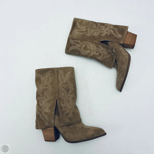 Boots Ankle Heels By Steve Madden In Brown, Size: 7