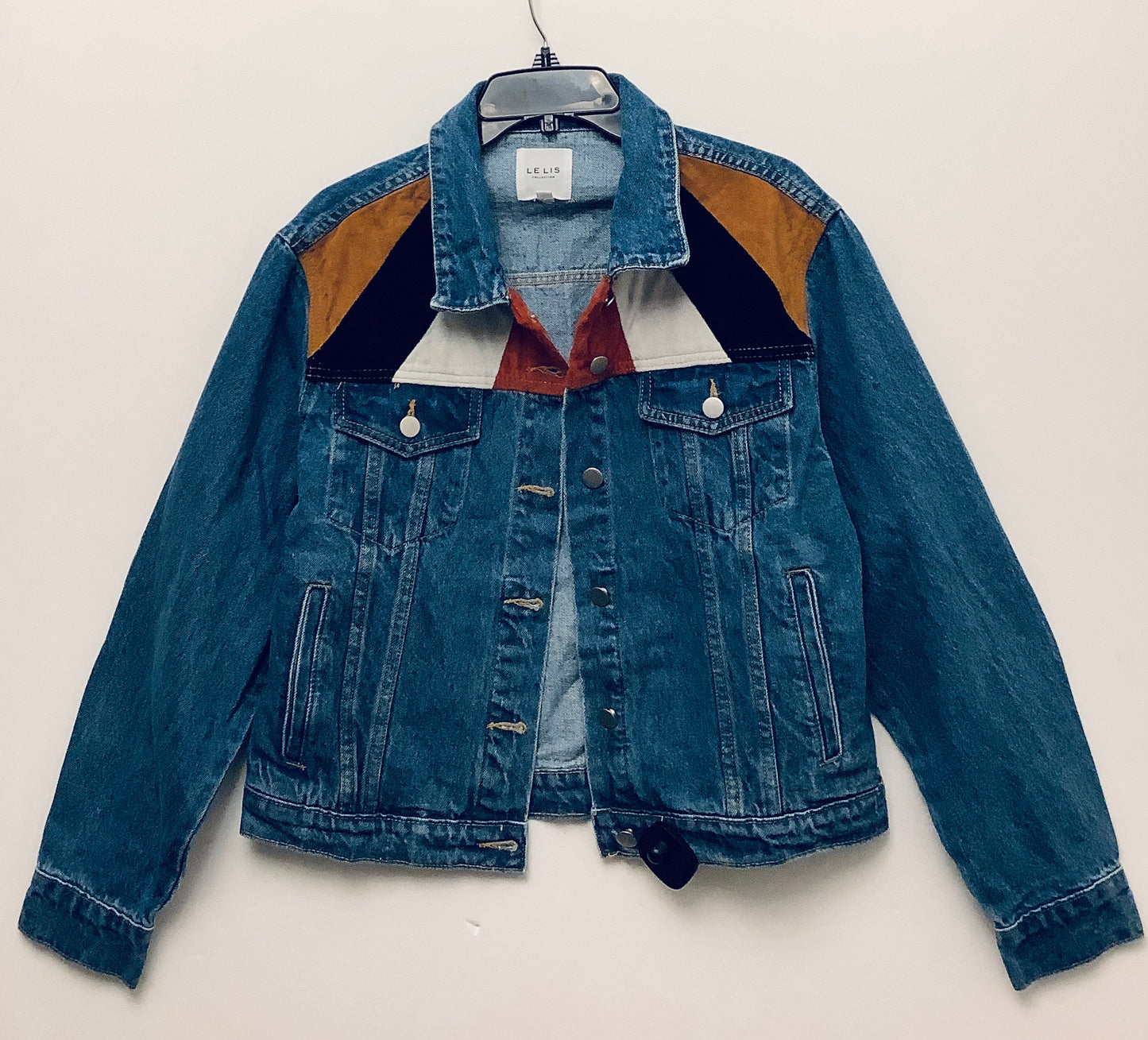 Jacket Denim By Le Lis In Blue Denim, Size: M