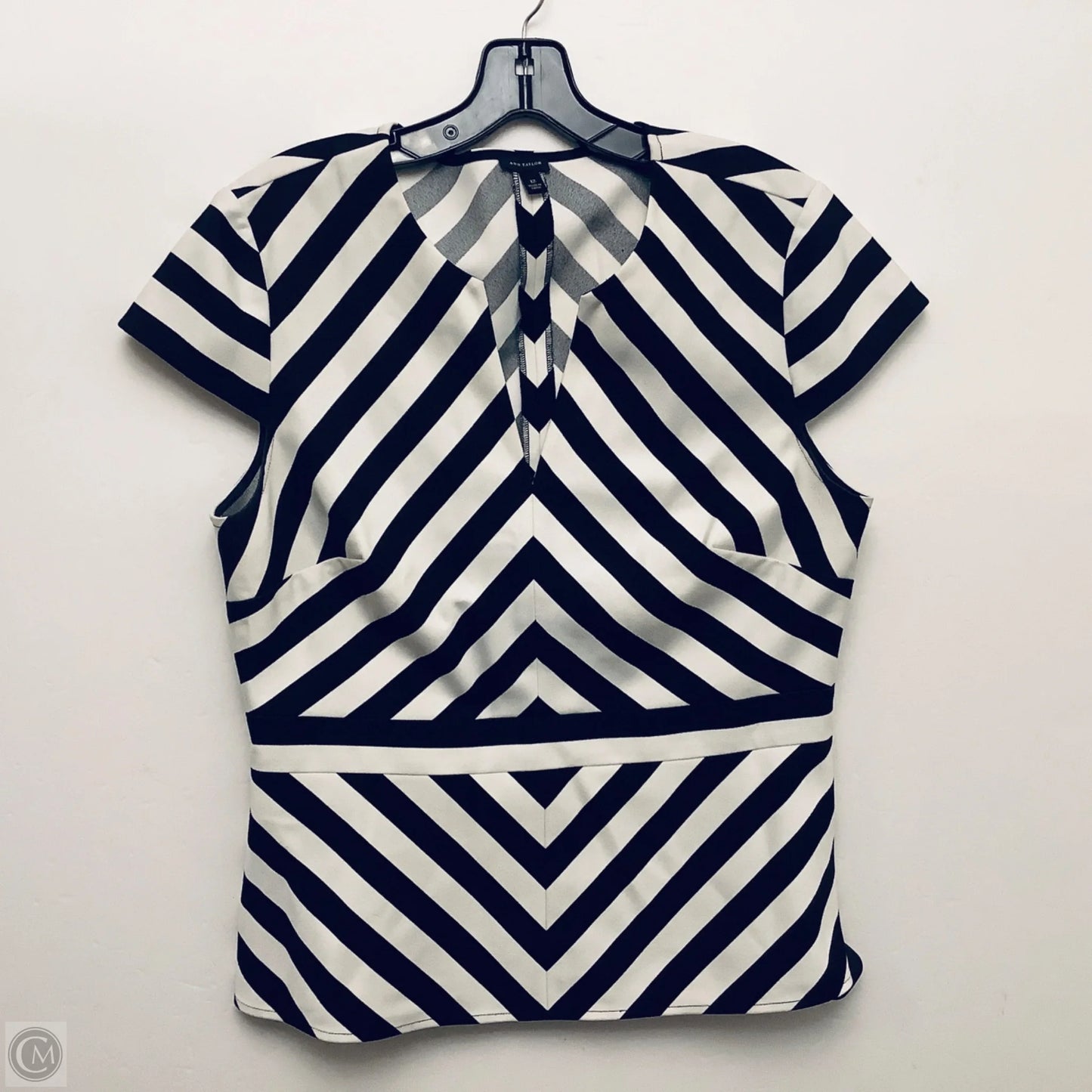 Top Sleeveless Basic By Ann Taylor In Striped Pattern, Size: 12