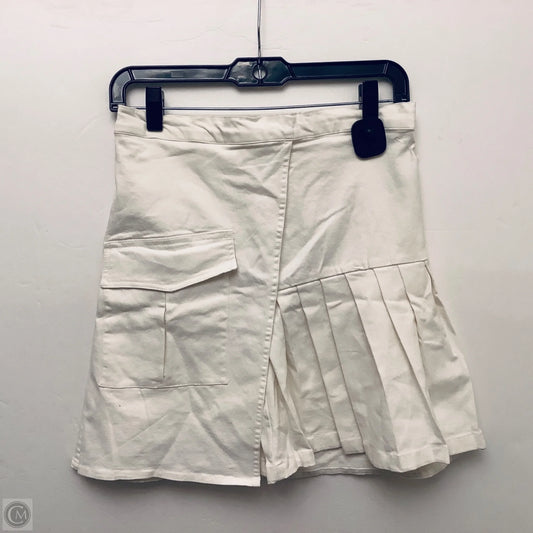 Skirt Mini & Short By Free Assembly In White, Size: Xl