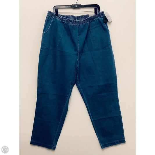 Jeans Straight By Croft And Barrow In Blue Denim, Size: 3x