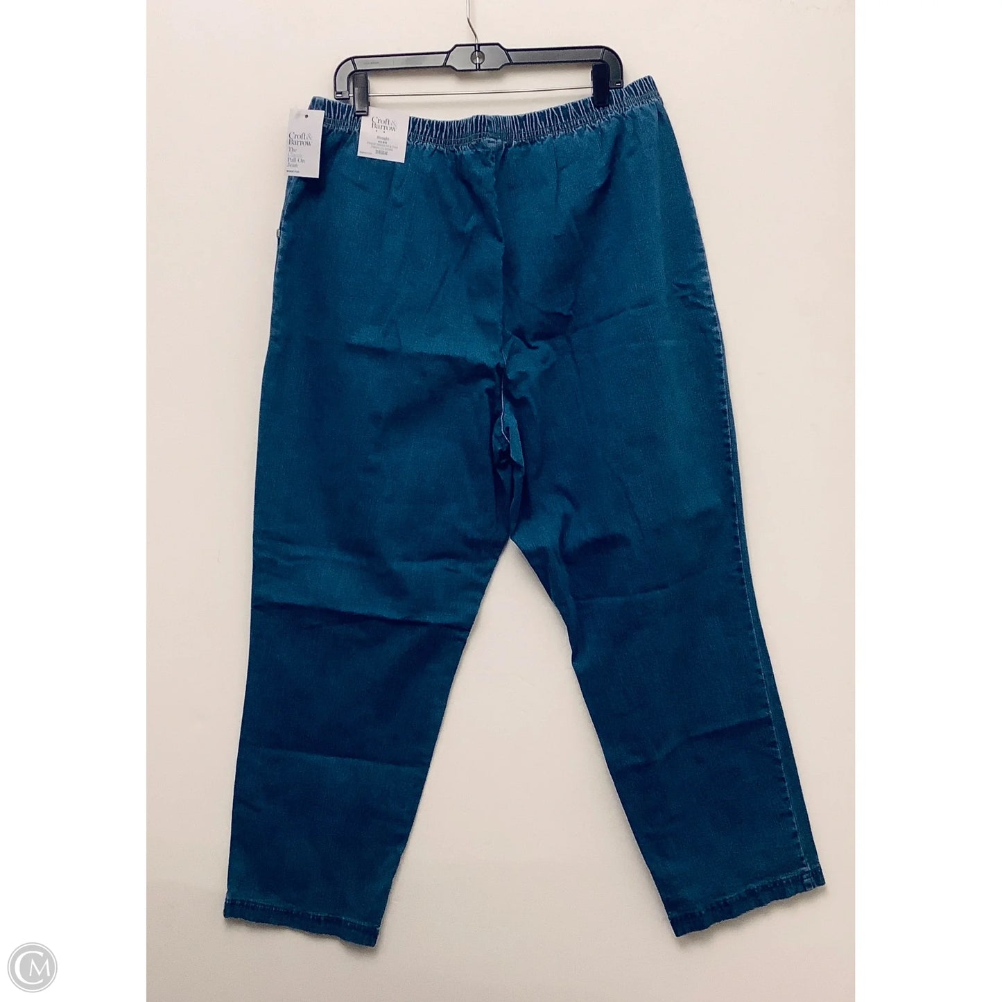 Jeans Straight By Croft And Barrow In Blue Denim, Size: 3x