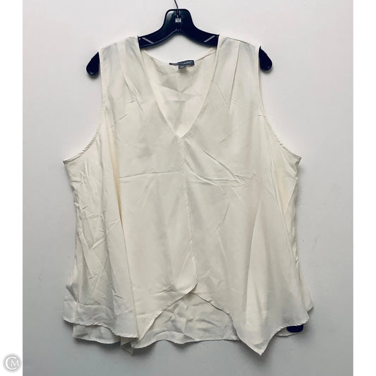 Top Sleeveless Basic By Jessica London In White, Size: 22