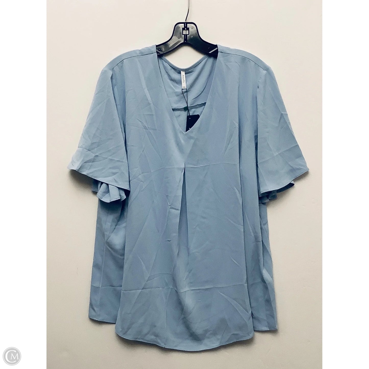 Top Short Sleeve By Cmb In Blue, Size: 3x