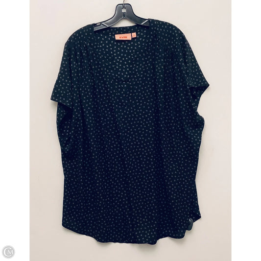 Top Short Sleeve Basic By Evri In Black, Size: 3x