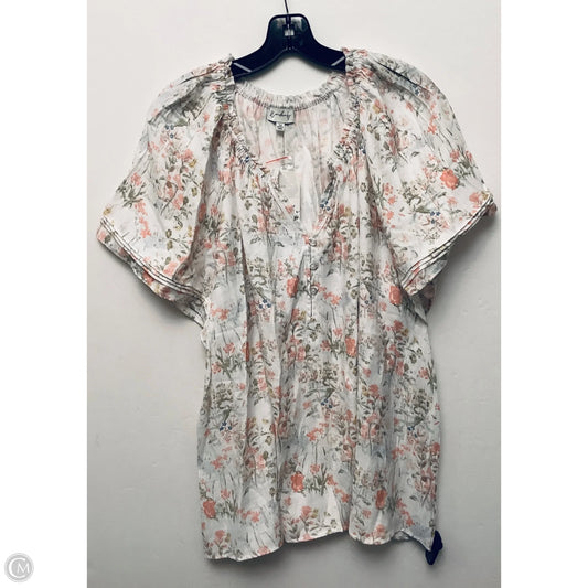 Top Short Sleeve By Wonderly In White, Size: 3x