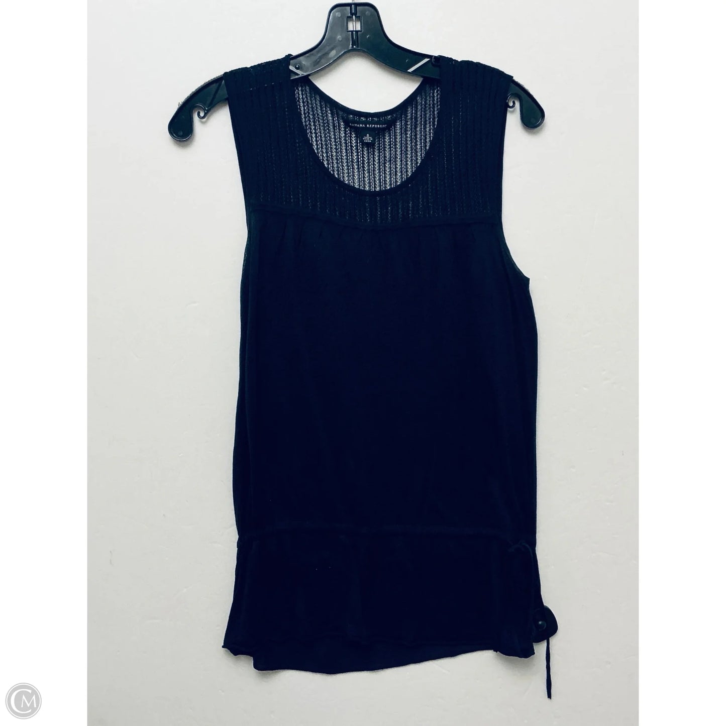 Top Sleeveless Basic By Banana Republic In Black, Size: S