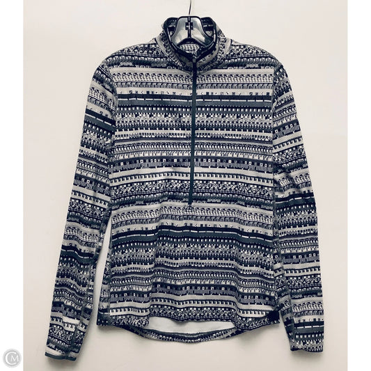 Athletic Top Long Sleeve Collar By Nike Apparel In Grey, Size: L