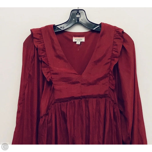 Dress Casual Short By Andree By Unit In Maroon, Size: S