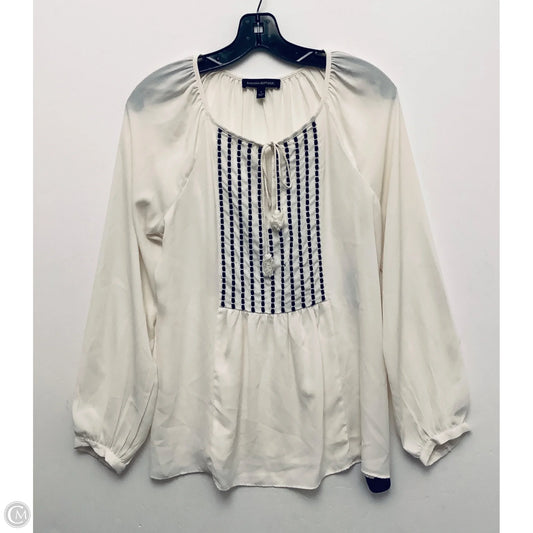 Top Long Sleeve Basic By Banana Republic In White, Size: S