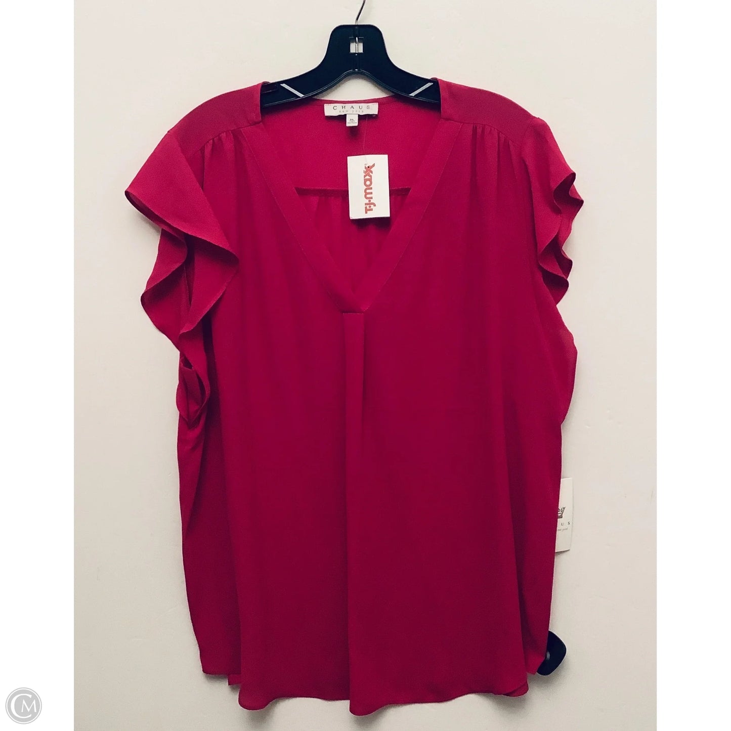 Top Short Sleeve Basic By Chaus Woman In Pink, Size: Xl