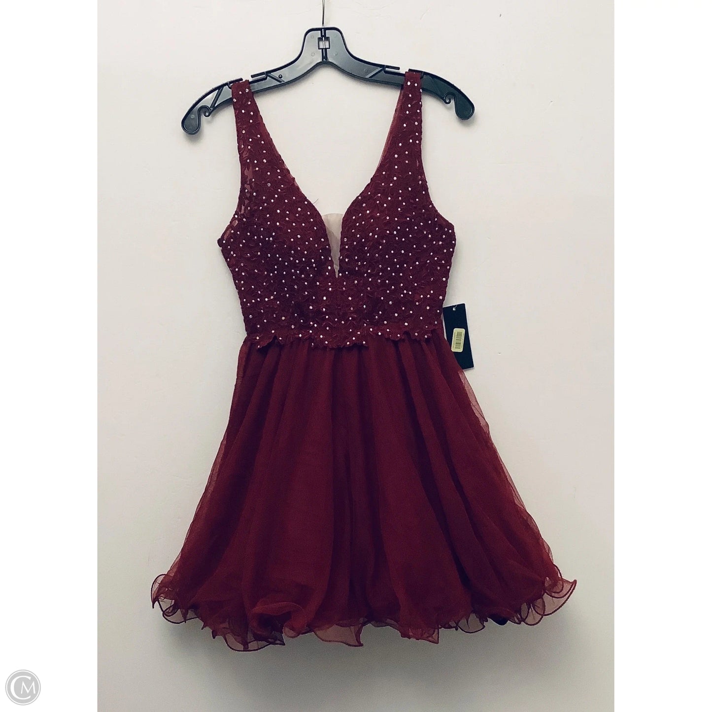 Dress Party Short By Cma In Maroon, Size: 2