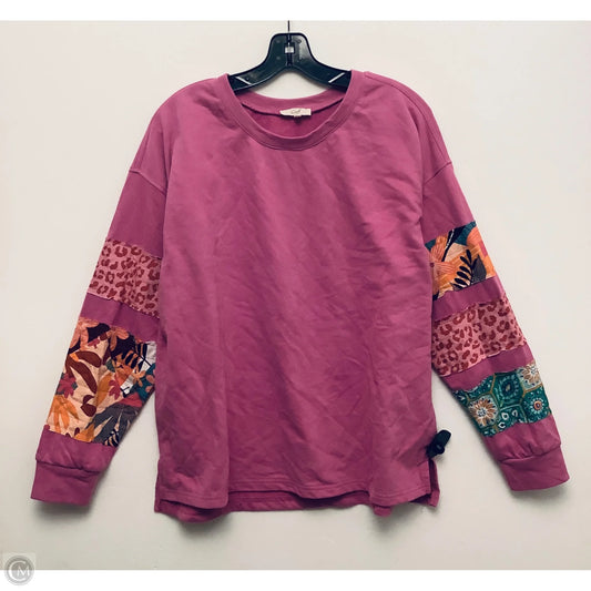 Top Long Sleeve Basic By Easel In Pink, Size: S
