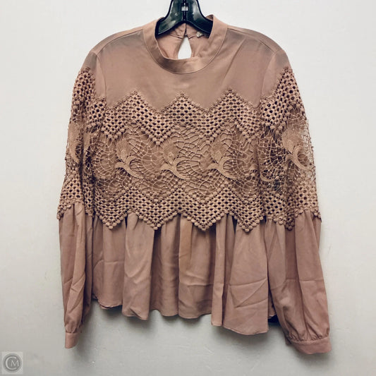 Top Long Sleeve Basic By Cme In Pink, Size: M