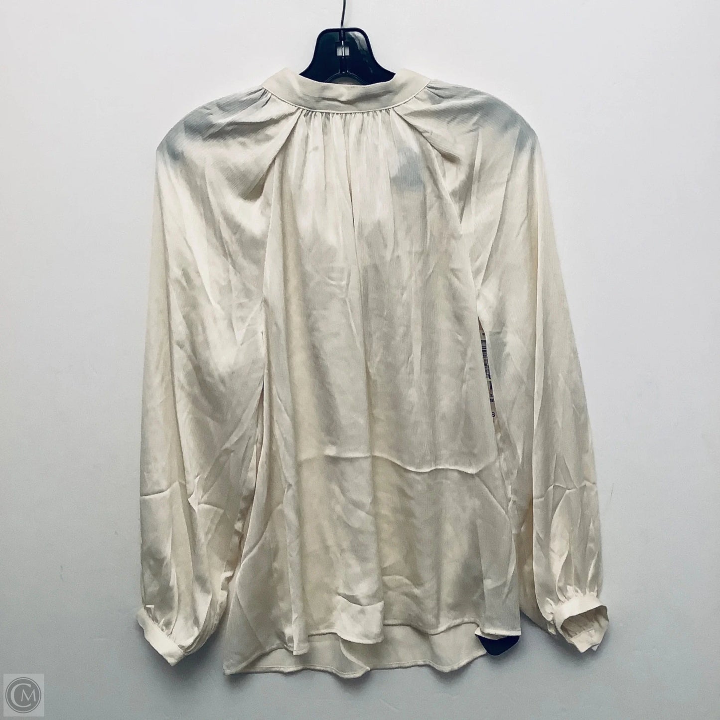 Top Long Sleeve Basic By Scoop In Cream, Size: S