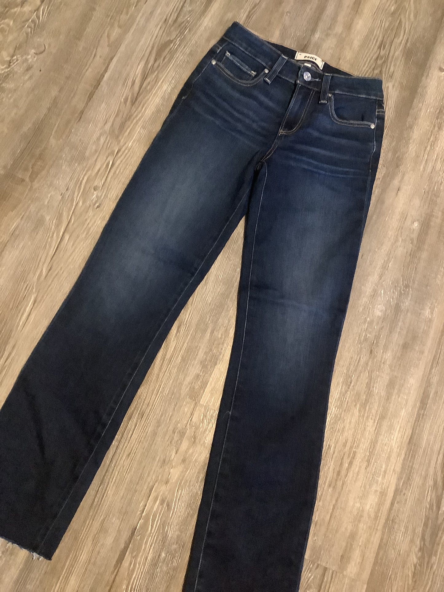 Jeans Straight By Paige In Blue Denim, Size: 2