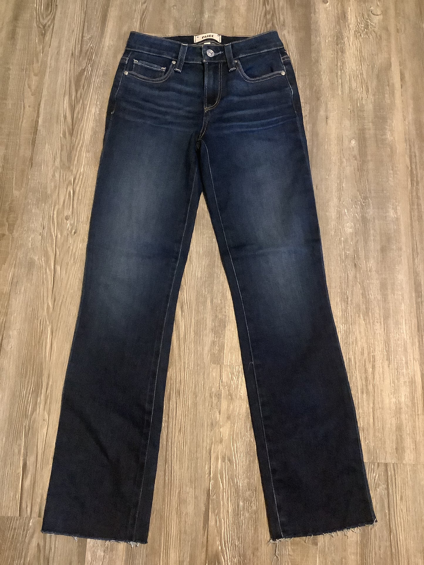 Jeans Straight By Paige In Blue Denim, Size: 2