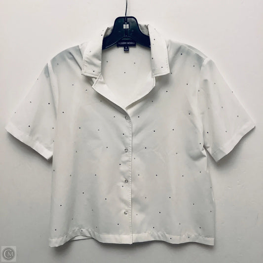 Top Short Sleeve Basic By Modern Works In White, Size: S