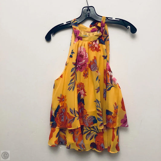 Top Sleeveless Basic By Cece In Yellow, Size: S