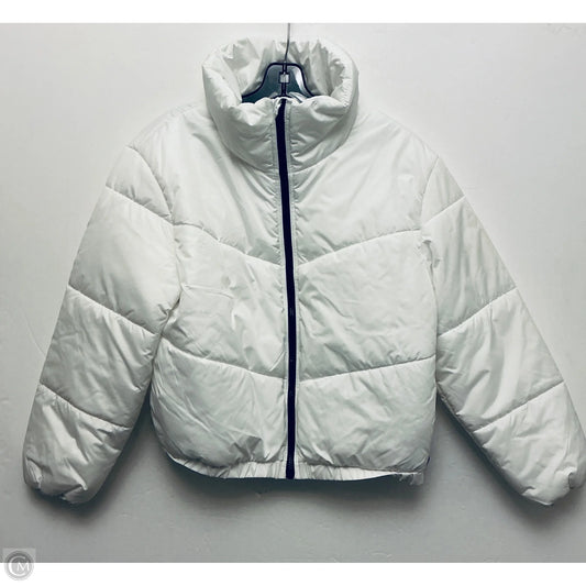 Jacket Puffer & Quilted By Wild Fable In White, Size: M