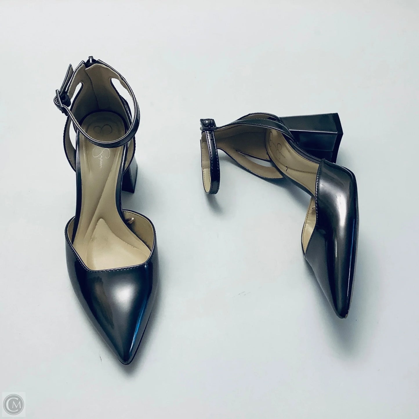 Shoes Heels Kitten By Jessica Simpson In Silver, Size: 5.5