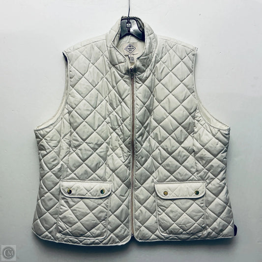 Vest Puffer & Quilted By St Johns Bay In Cream, Size: 3x