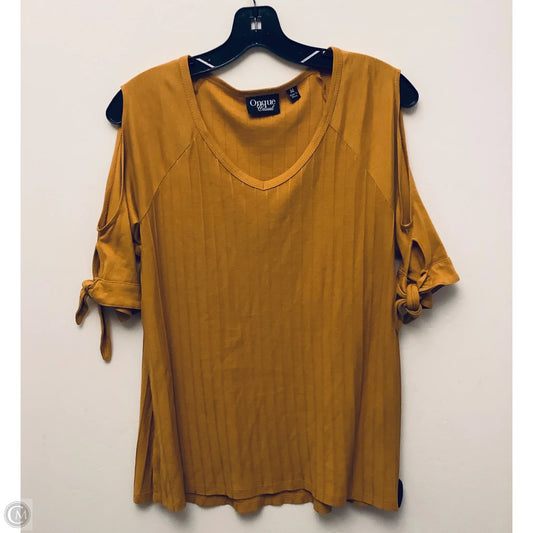 Top Short Sleeve Basic By Onque In Gold, Size: M