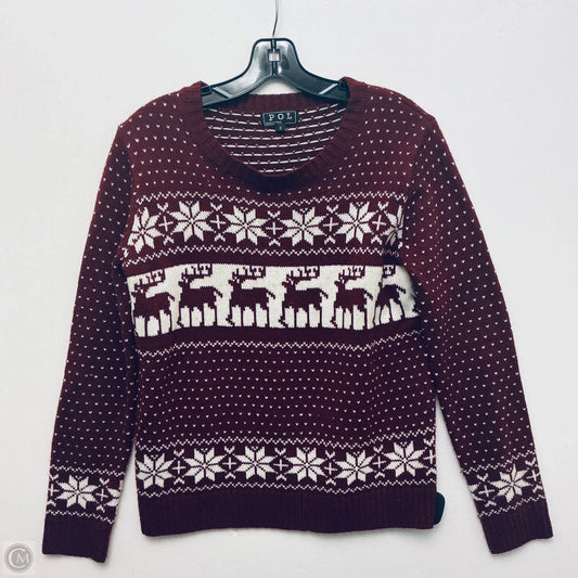 Sweater By Pol In Maroon, Size: S
