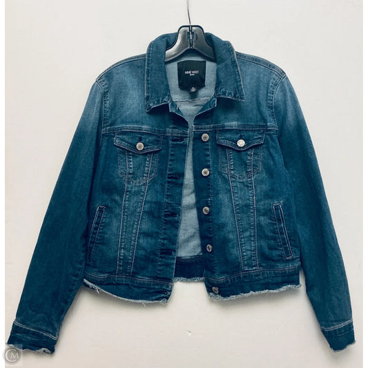 Jacket Denim By Nine West Apparel In Blue Denim, Size: M