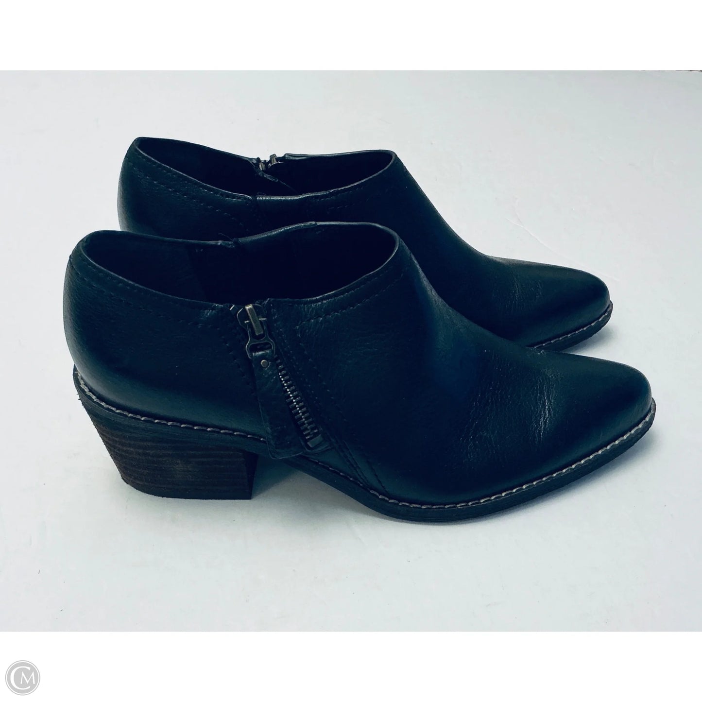 Boots Ankle Heels By Zodiac In Black, Size: 7